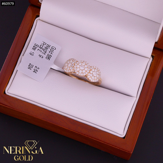 Rose gold women's ring #60979
