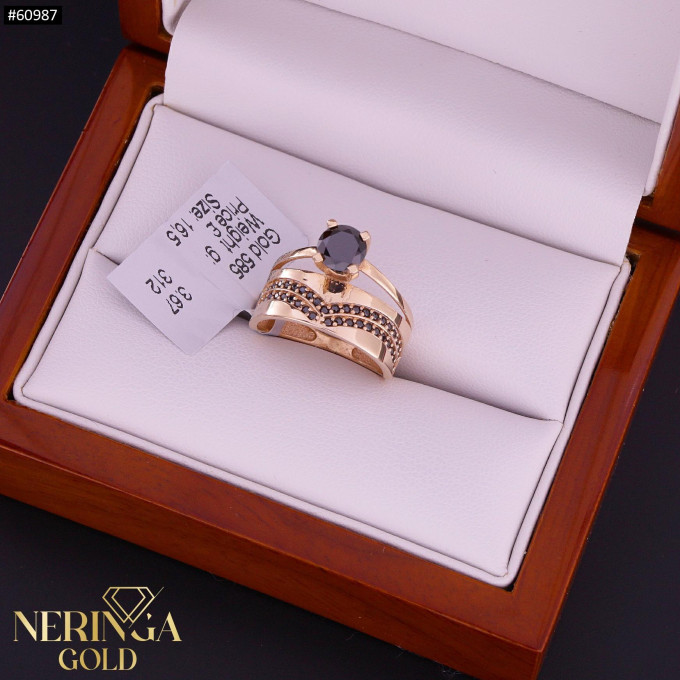 Rose gold women's ring #60987