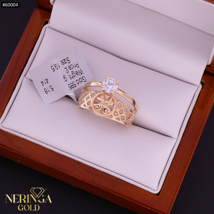 Rose gold women's ring #60004