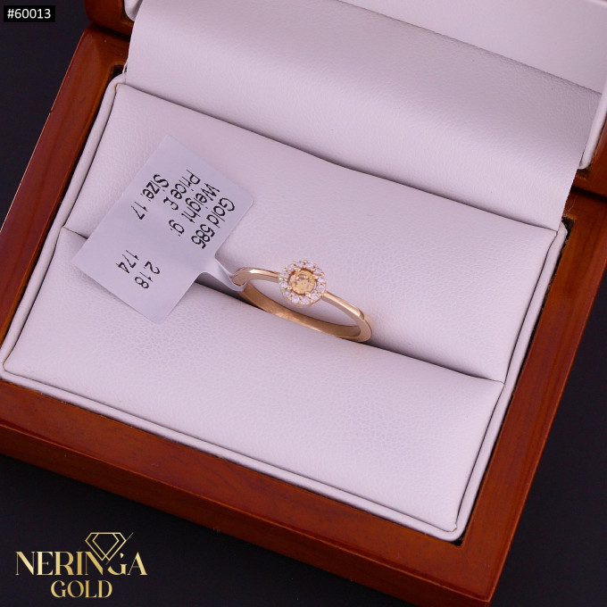Rose gold women's ring #60013