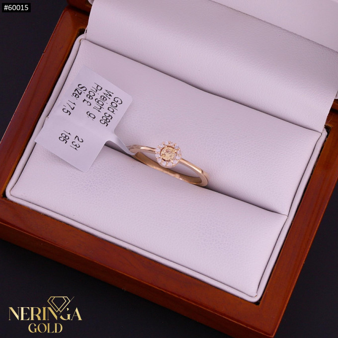 Rose gold women's ring #60015