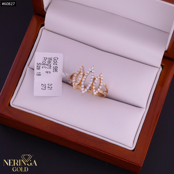 Rose gold women's ring #60827