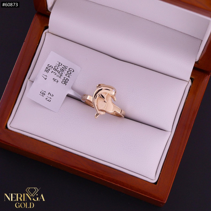 Rose gold women's ring #60873