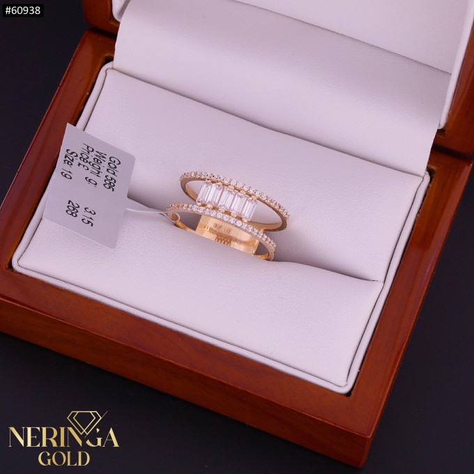 Rose gold women's ring #60938
