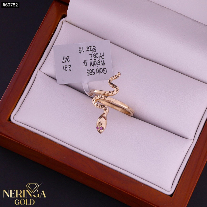 Rose gold women's ring #60782