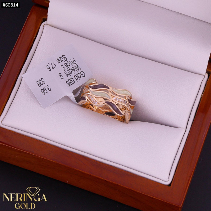 Rose gold women's ring #60814