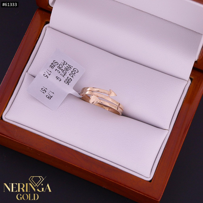 Rose gold women's ring #61333