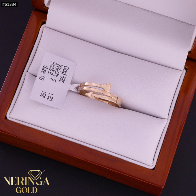 Rose gold women's ring #61334