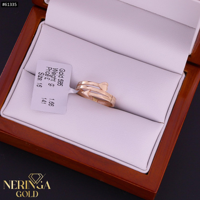 Rose gold women's ring #61335