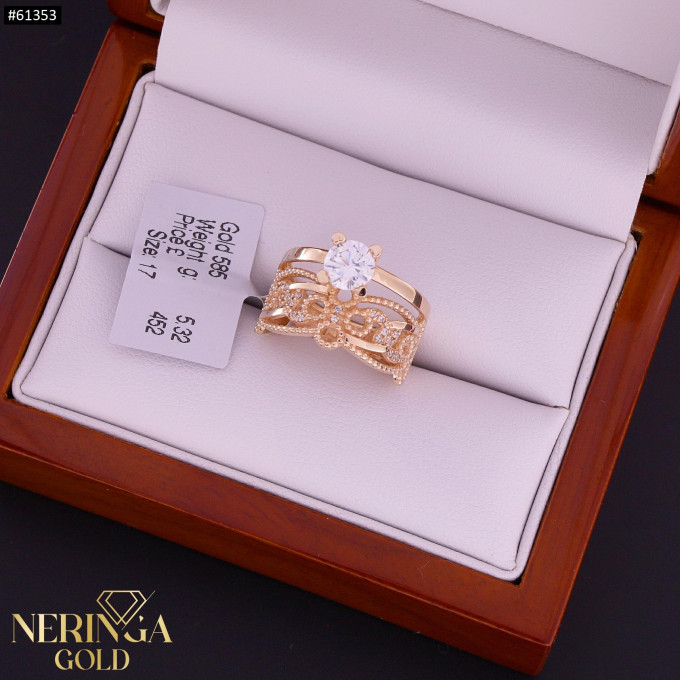 Rose gold women's ring #61353 Rose gold women's ring #61353