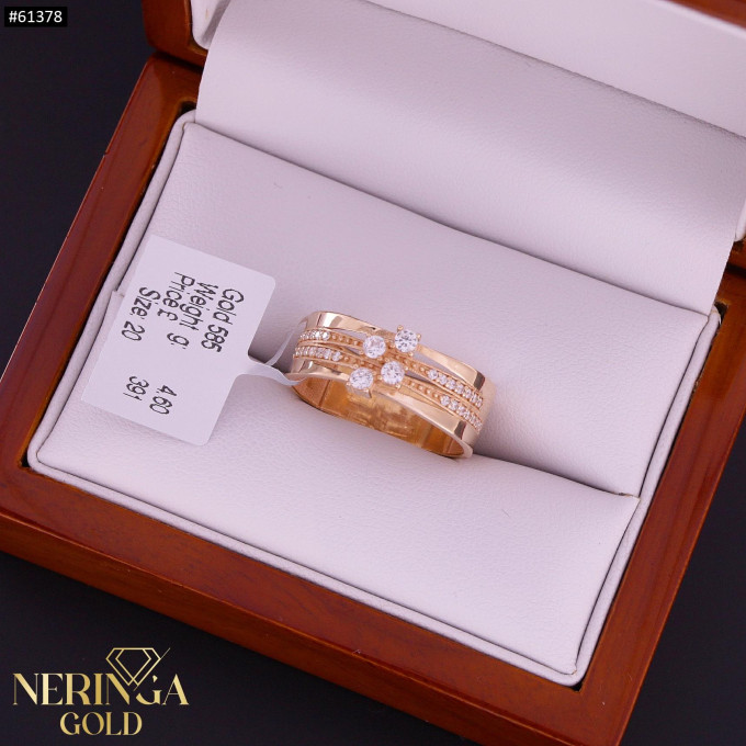 Rose gold women's ring #61378