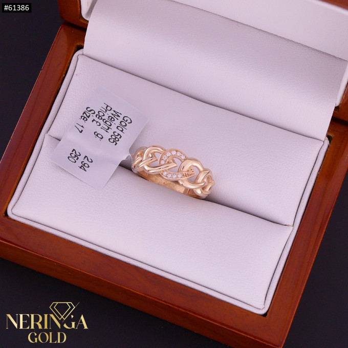 Rose gold women's ring #61386 Rose gold women's ring #61386