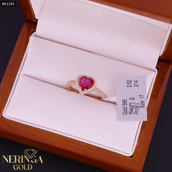 Rose gold women's ring #61245