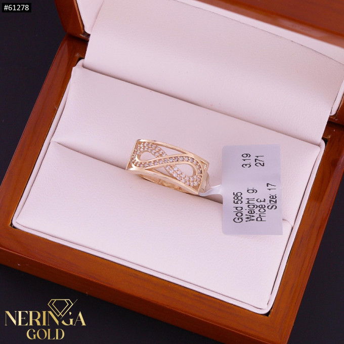 Rose gold women's ring #61278