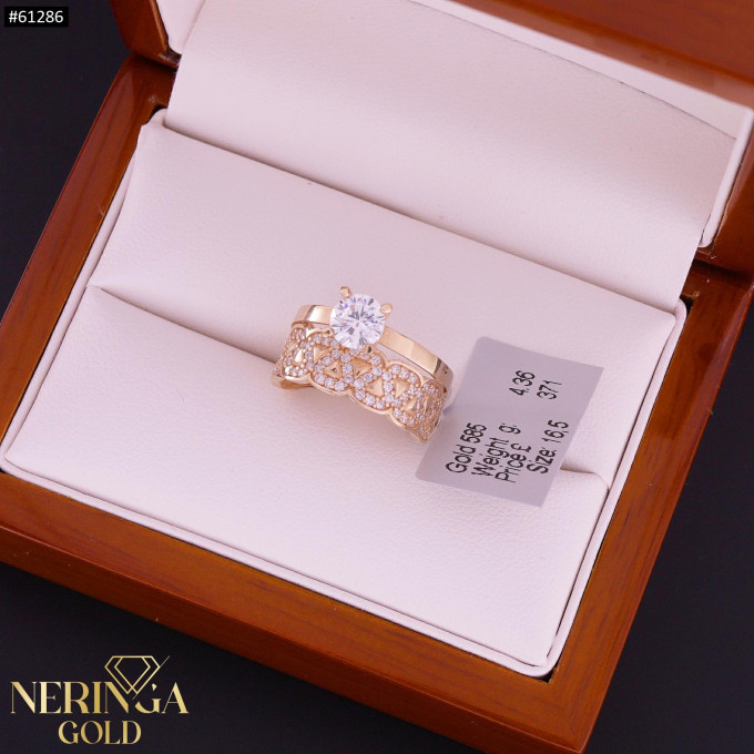 Rose gold women's ring #61286