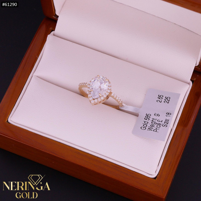 Rose gold women's ring #61290