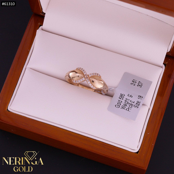 Rose gold women's ring #61310