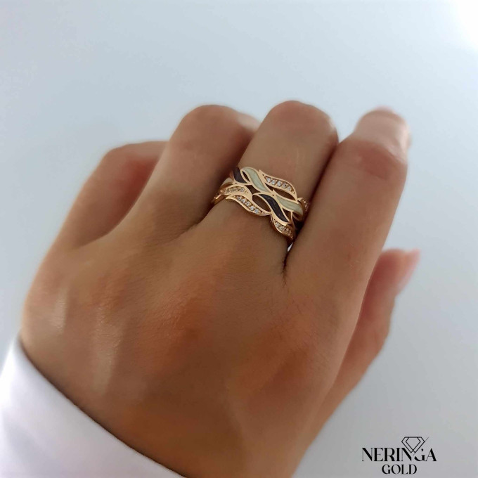Rose gold women's ring #60814