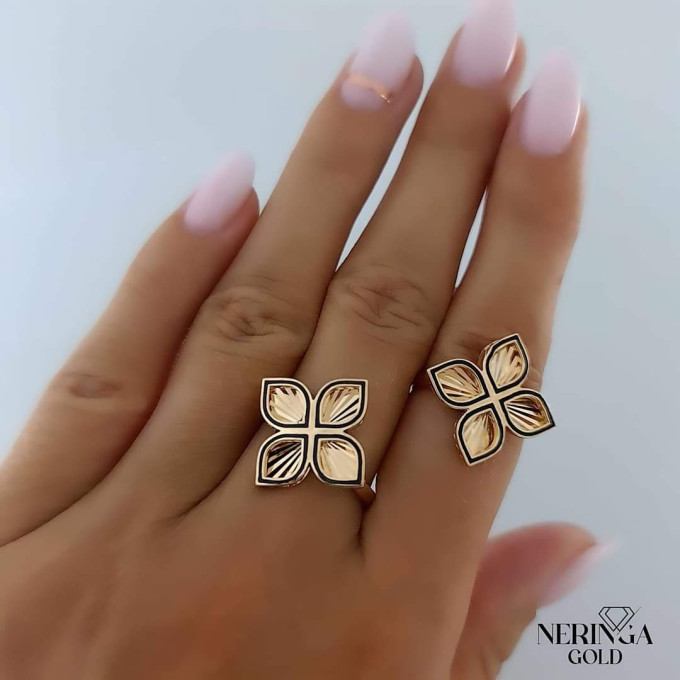 Rose gold women's ring #60883