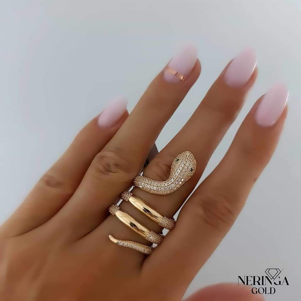 Rose gold women's ring #60859