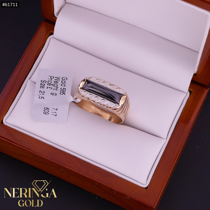 Rose gold men ring #61711
