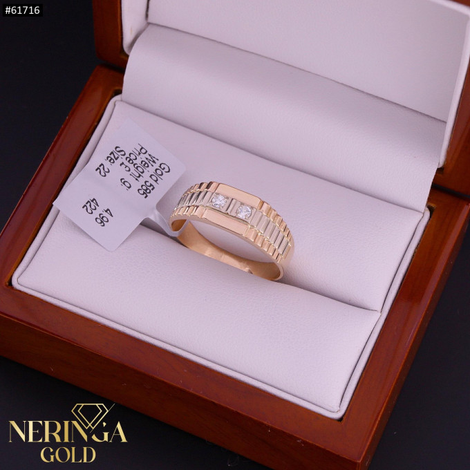 White rose gold men ring #61716 White rose gold men ring #61716