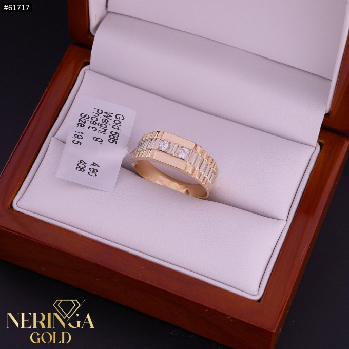 White rose gold men ring #61717 White rose gold men ring #61717