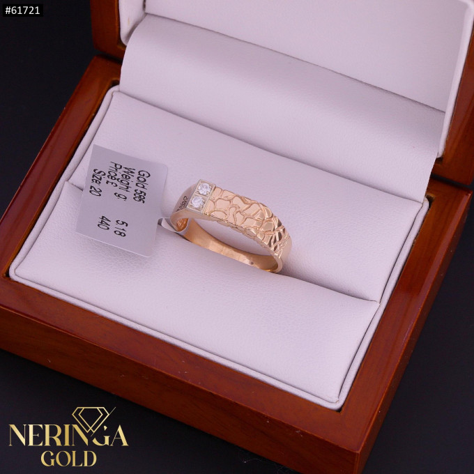 White rose gold men ring #61721 White rose gold men ring #61721