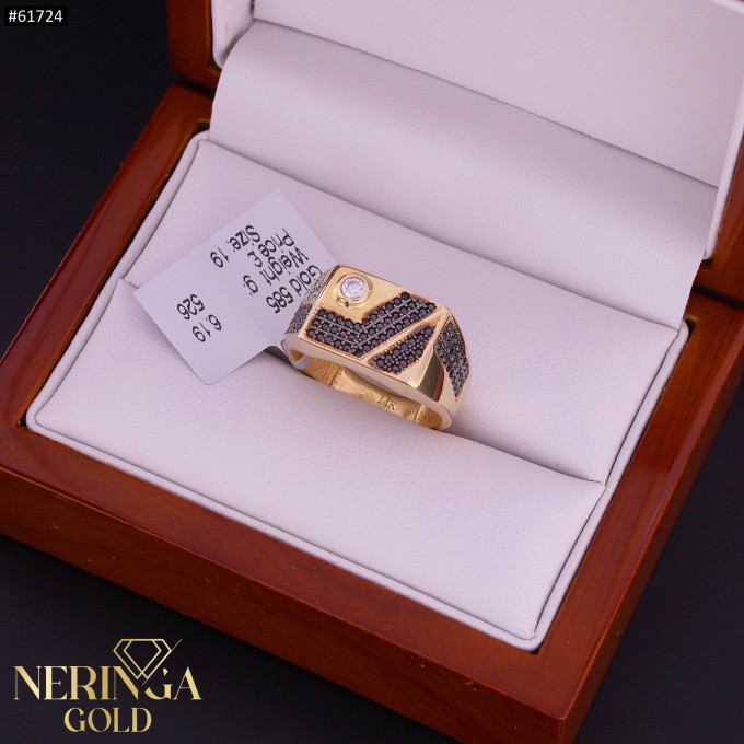 Rose gold men ring #61724