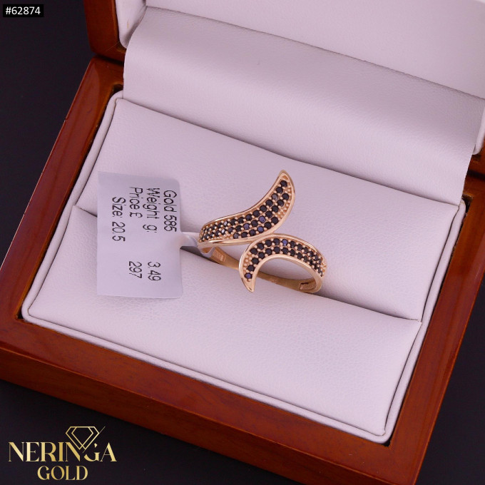 Rose gold women's ring #62874