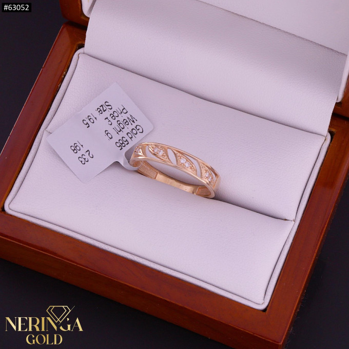 Rose gold women's ring #63052