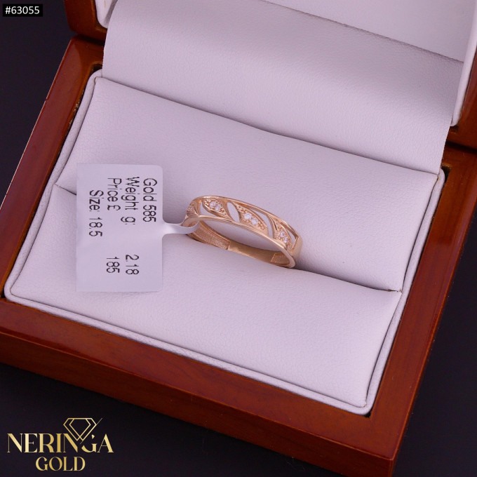 Rose gold women's ring #63055