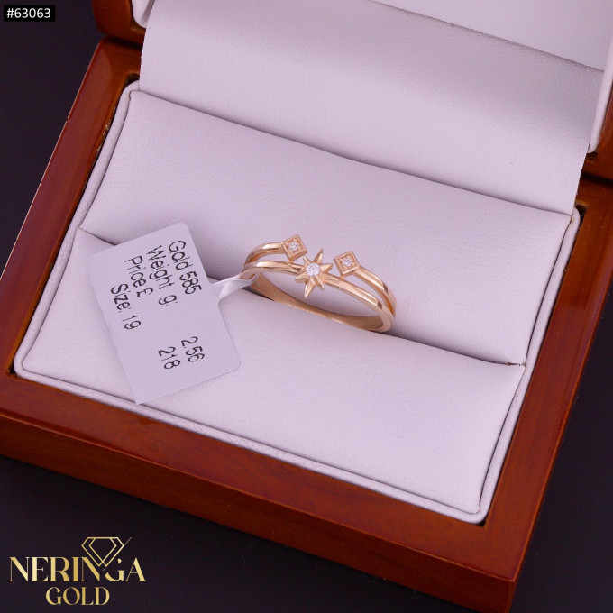Rose gold women's ring #63063 Rose gold women's ring #63063