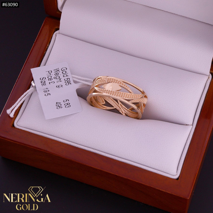 Rose gold women's ring #63090 Rose gold women's ring #63090