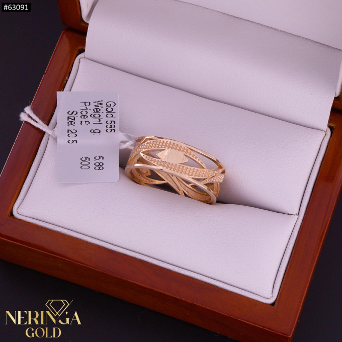 Rose gold women's ring #63091 Rose gold women's ring #63091