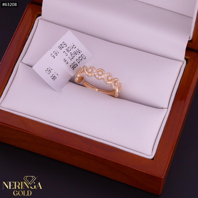 Rose gold women's ring #63208 Rose gold women's ring #63208
