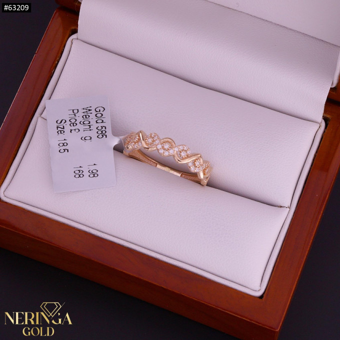 Rose gold women's ring #63209 Rose gold women's ring #63209