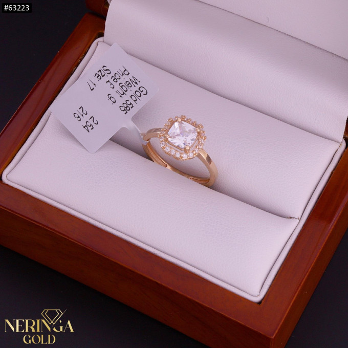 Rose gold women's ring #63223