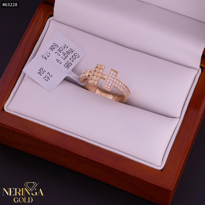Rose gold women's ring #63228 Rose gold women's ring #63228