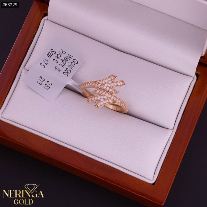 Rose gold women's ring #63229