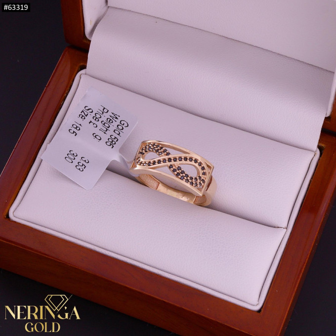 Rose gold women's ring #63319