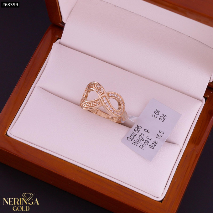 Rose gold women's ring #63399