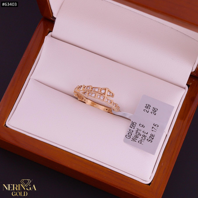 Rose gold women's ring #63403 Rose gold women's ring #63403