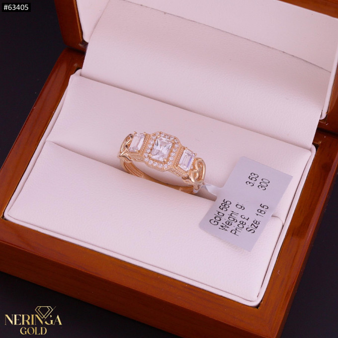 Rose gold women's ring #63405