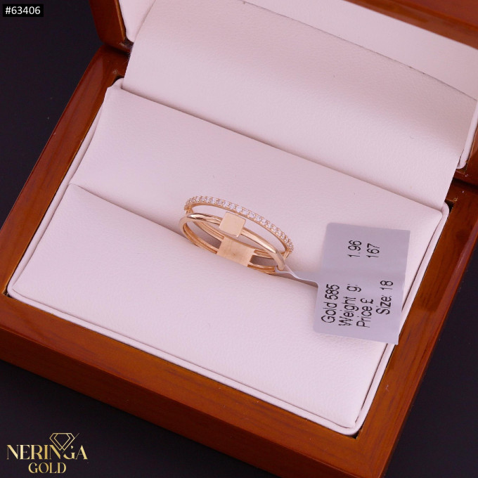 Rose gold women's ring #63406 Rose gold women's ring #63406