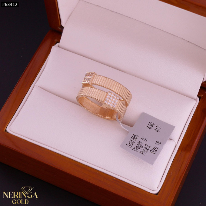 Rose gold women's ring #63412 Rose gold women's ring #63412