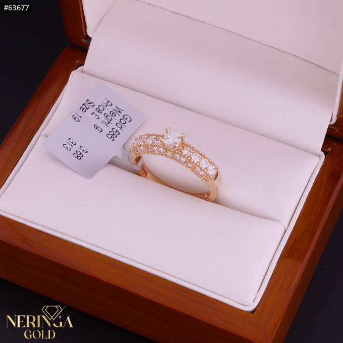 Rose gold women's ring #63677 Rose gold women's ring #63677