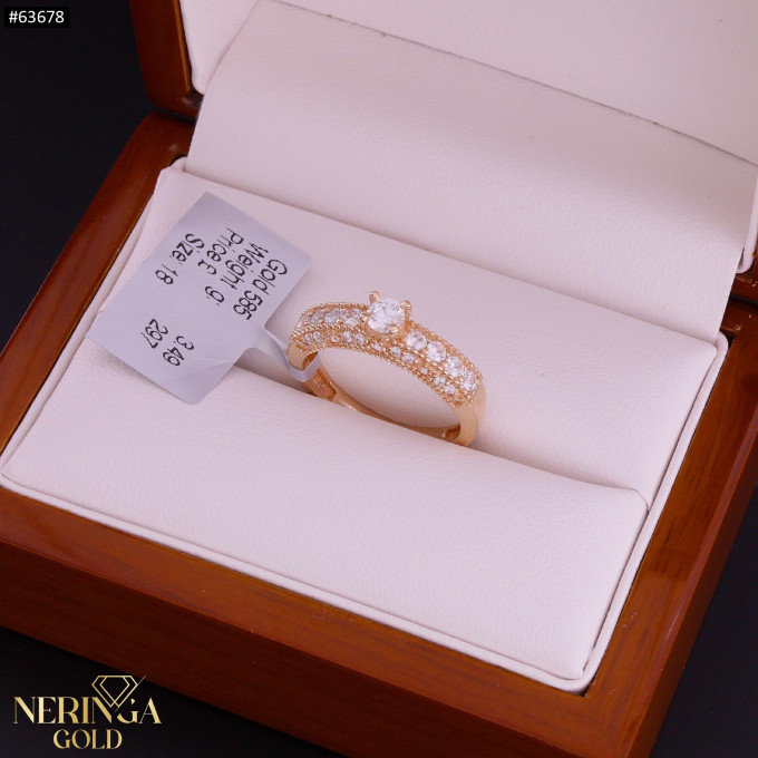 Rose gold women's ring #63678 Rose gold women's ring #63678