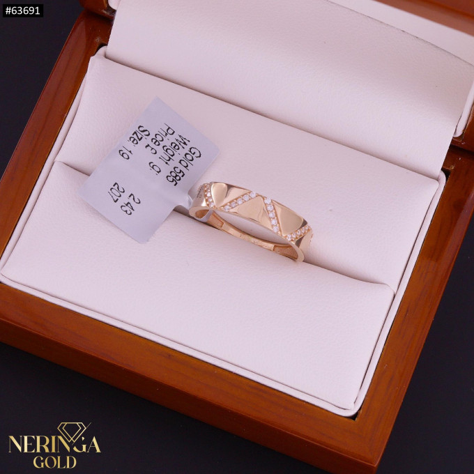 Rose gold women's ring #63691