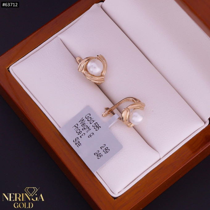 Rose gold english lock earrings #63712 Rose gold english lock earrings #63712